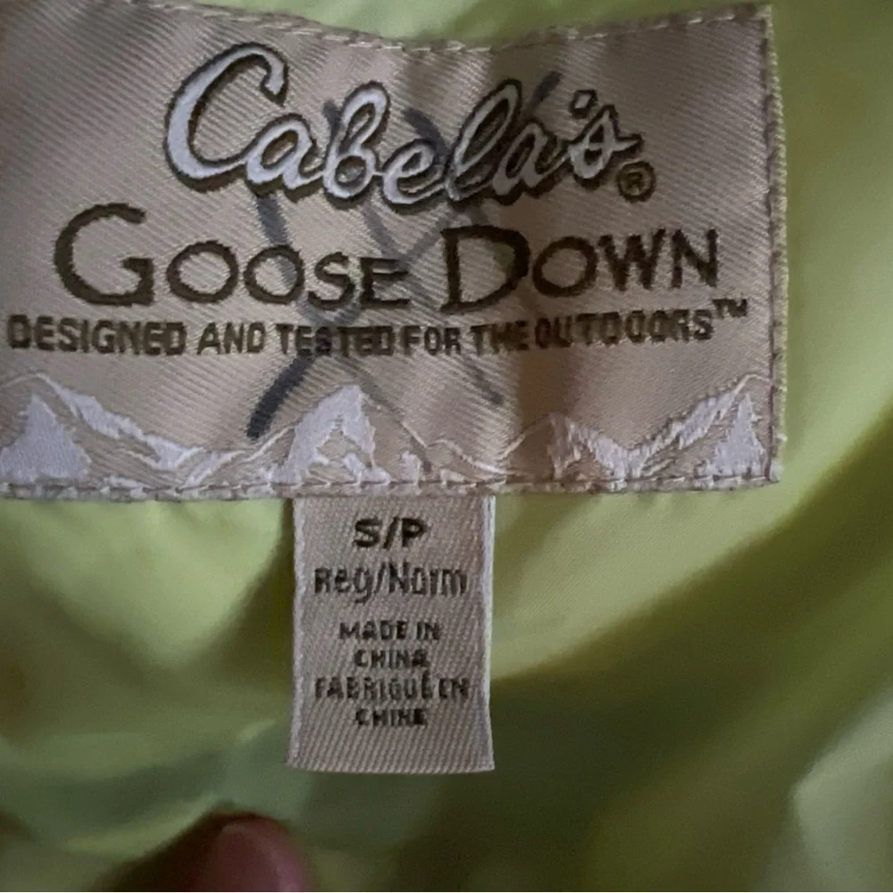 Cabela’s Goose Down Puffer Vest 650 Power Women Small S Teal Zip Pockets Read